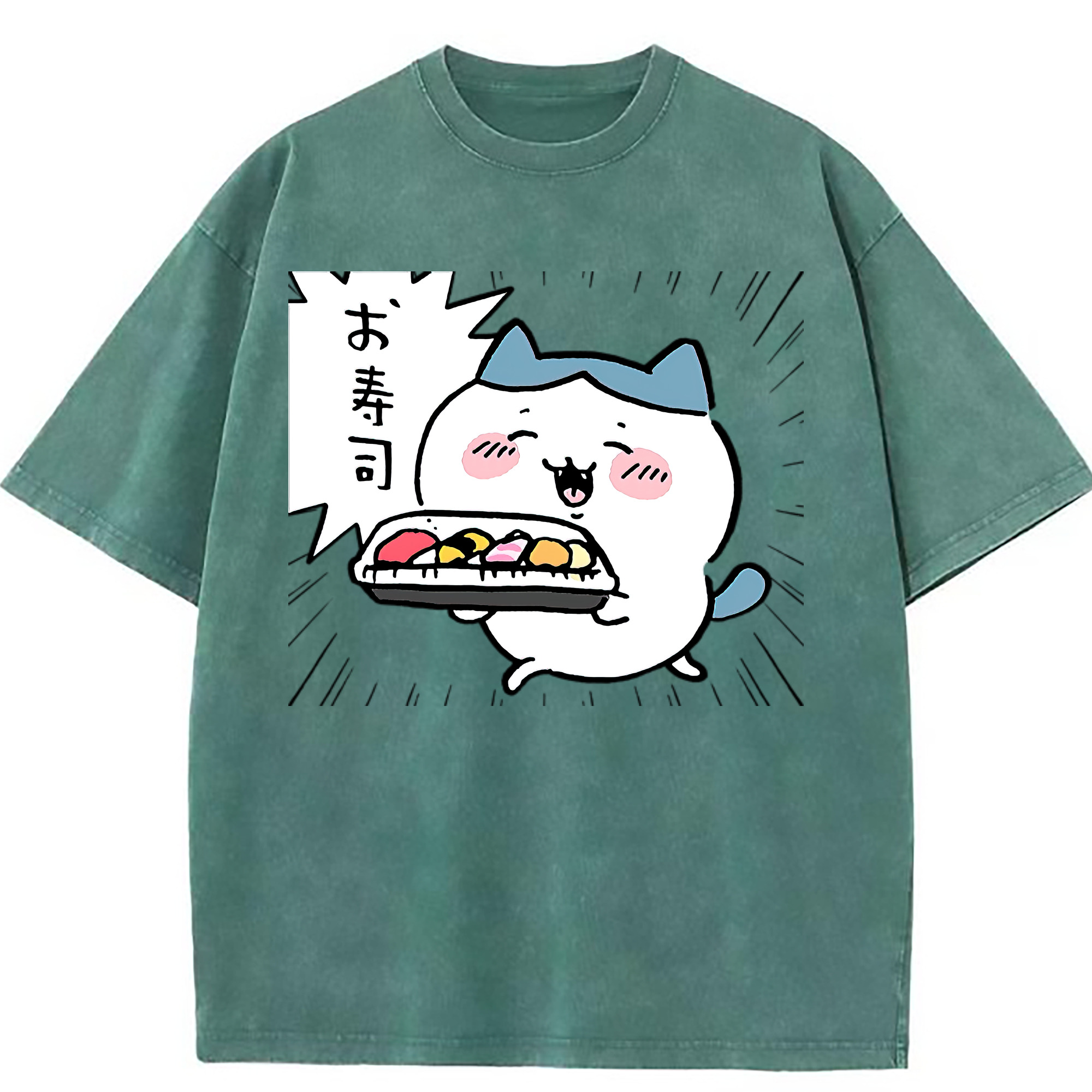 （画像用） ちいかわ ハチワレ Chii-kawa hachiware 綿100% ヴィンテージ風 半袖Tシャツ（フロントプリント）